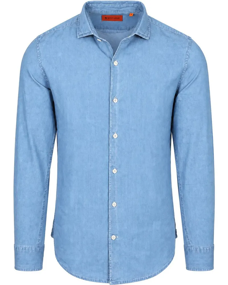 Suitable Hemd Denim Hellblau Hellblau