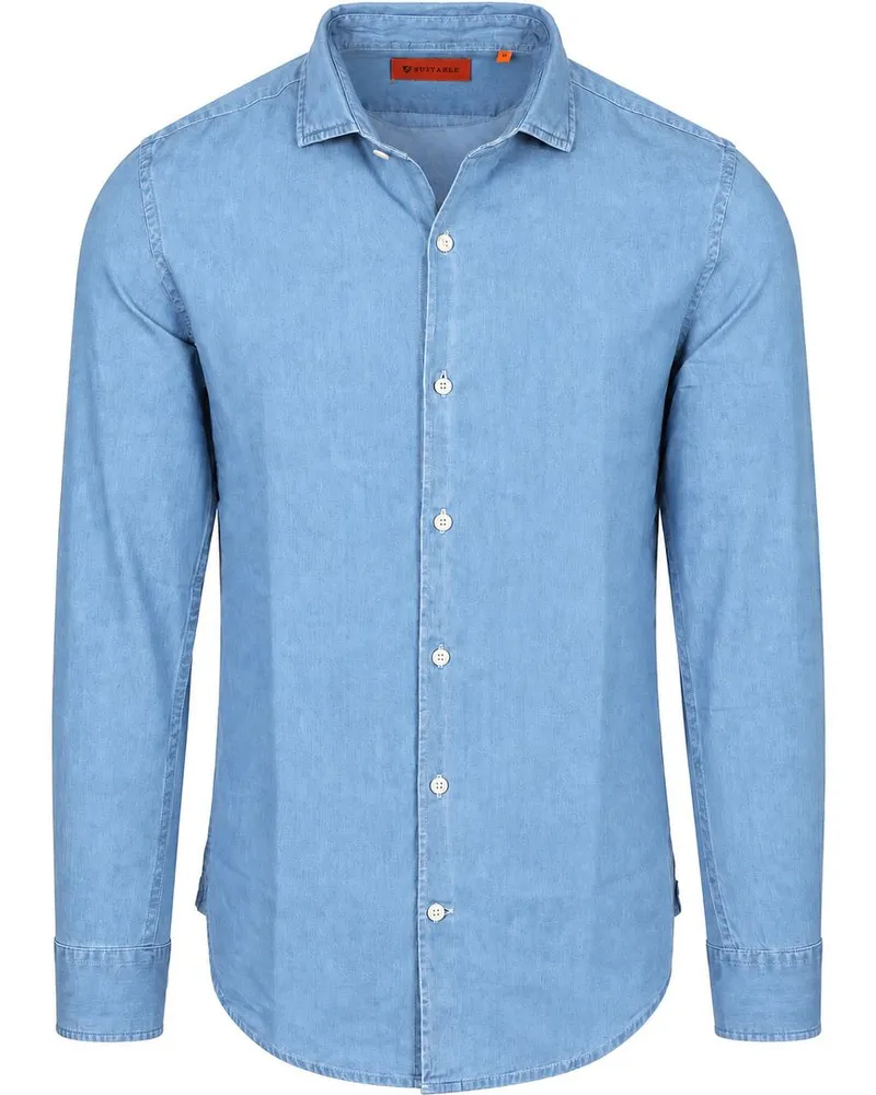 Suitable Hemd Denim Hellblau Hellblau