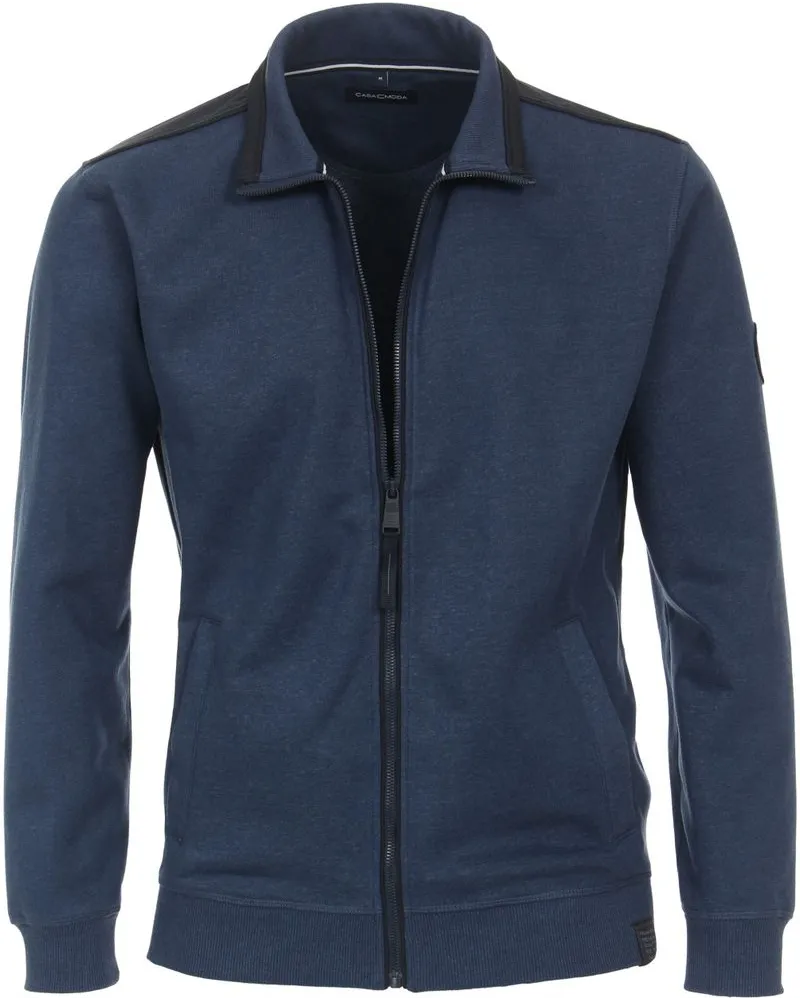 CasaModa Sport Strickjacke Zip Blau Indigo Dunkelblau