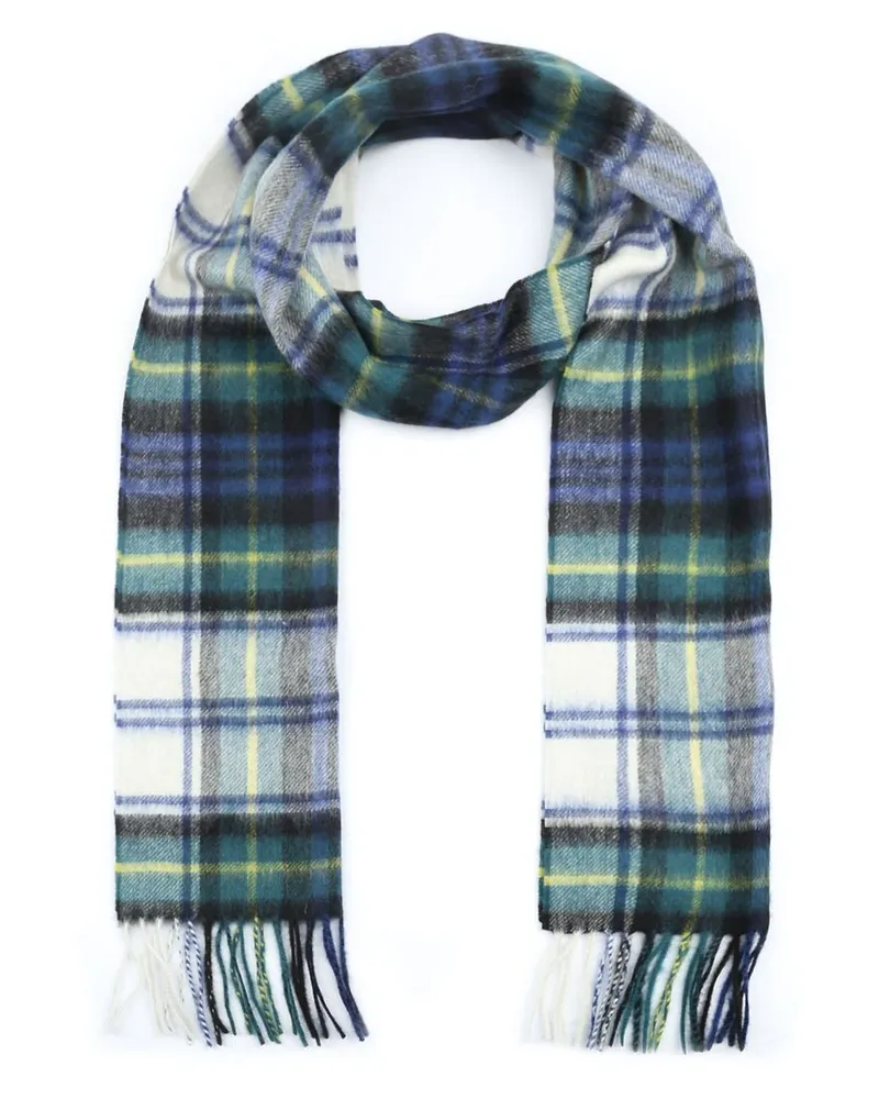 Barbour Schal Gordon Wolle Grün Multicolour
