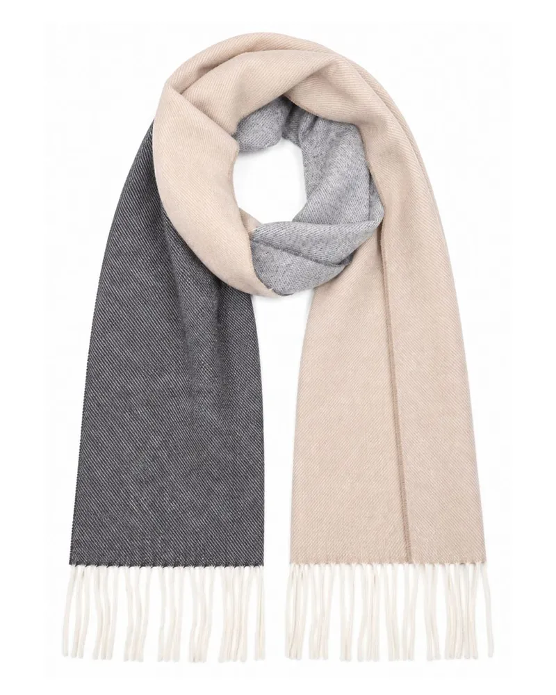 Profuomo Schal Lammwolle Grau Beige Beige