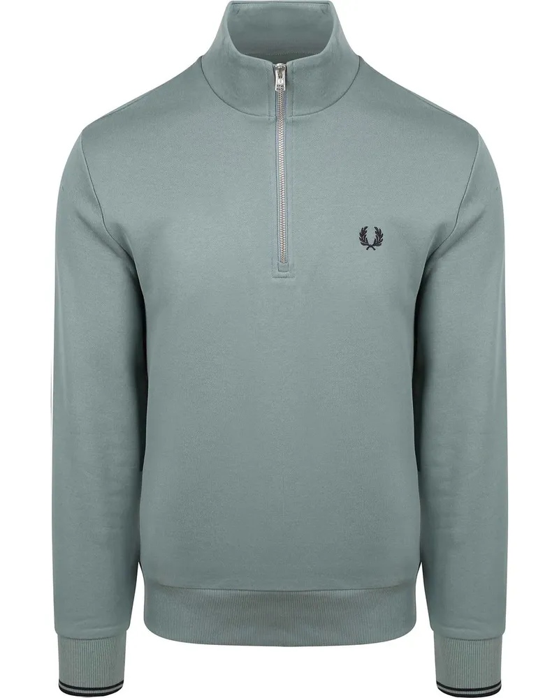 Fred Perry Half Zip Pullover Blau Grün