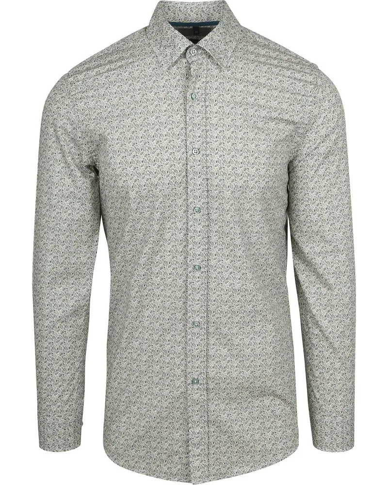 Suitable Hemd Paisley Grün Grün