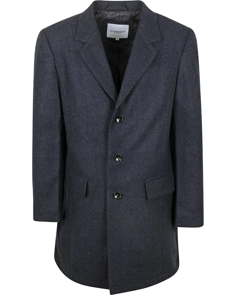 McGregor Coat Wool Herringbone Navy Dunkelblau