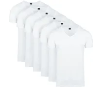 Vita T-Shirt V-Ausschnitt Weiß 6-Pack