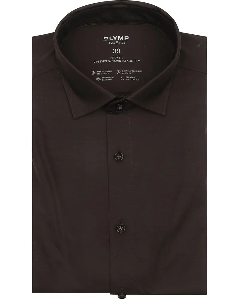 Olymp Hemd Level 5 24/Seven Braun Braun