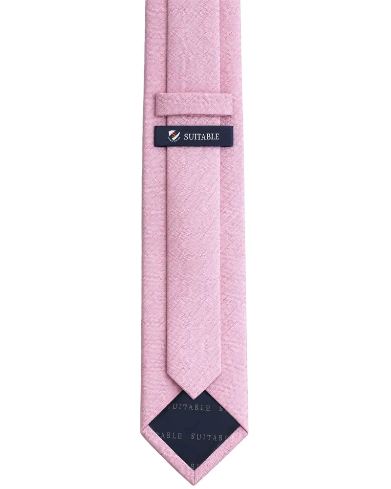 Suitable Seide Krawatte Melange Rosa Pink