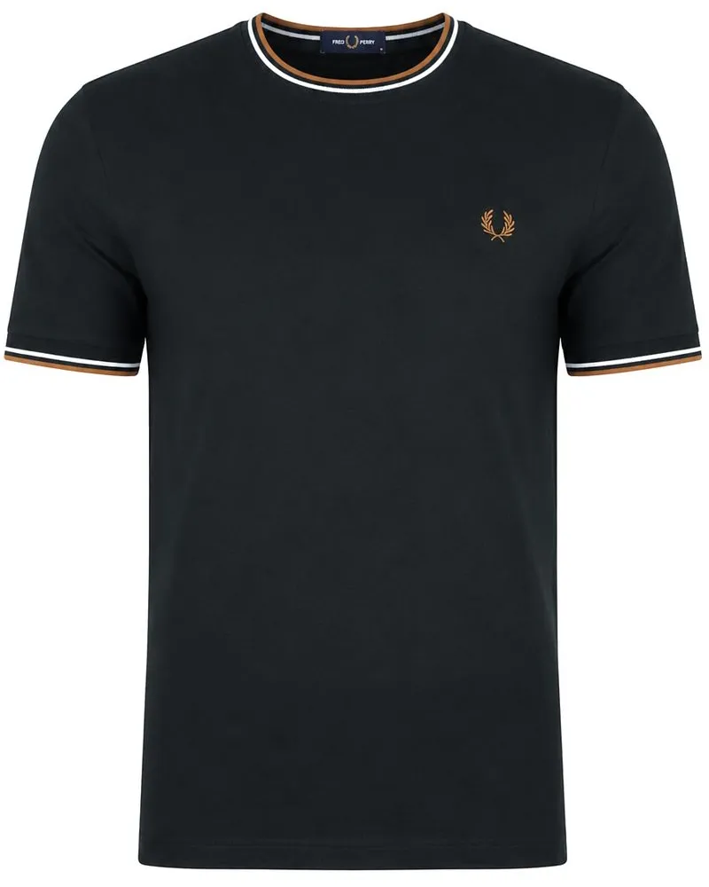 Fred Perry Twin Tipped T-Shirt Grün 78C Dunkelgrün