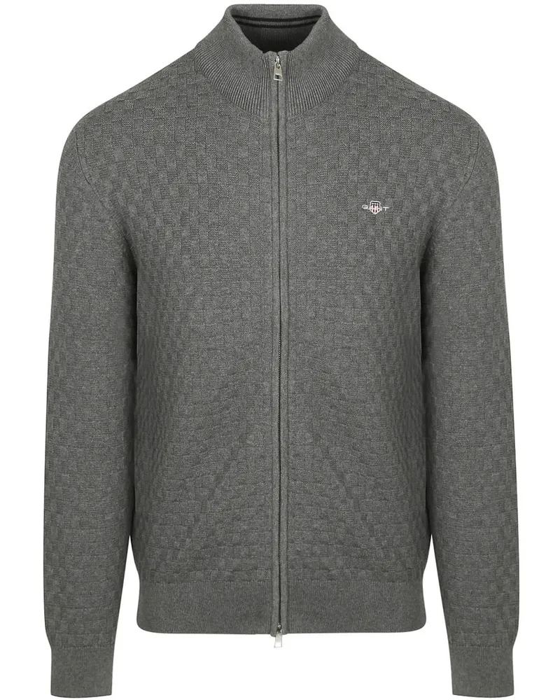 Gant Strickjacke Textur Grau Grau