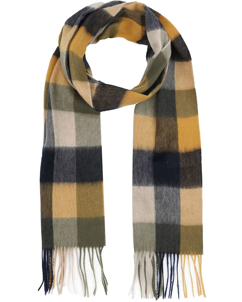 Barbour Schal Tattersall Gelb Blau