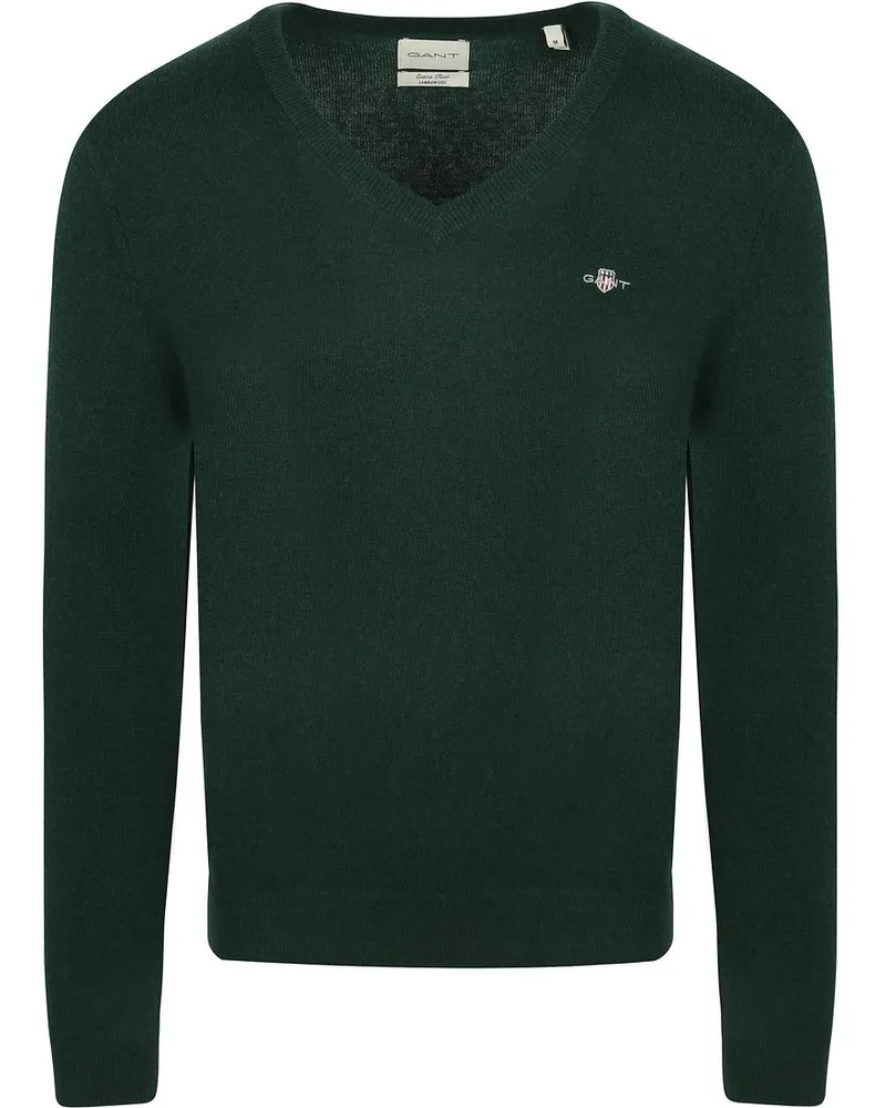 Gant Pullover V-Ausschnitt Wool Blend Dunkelgrün Dunkelgrün