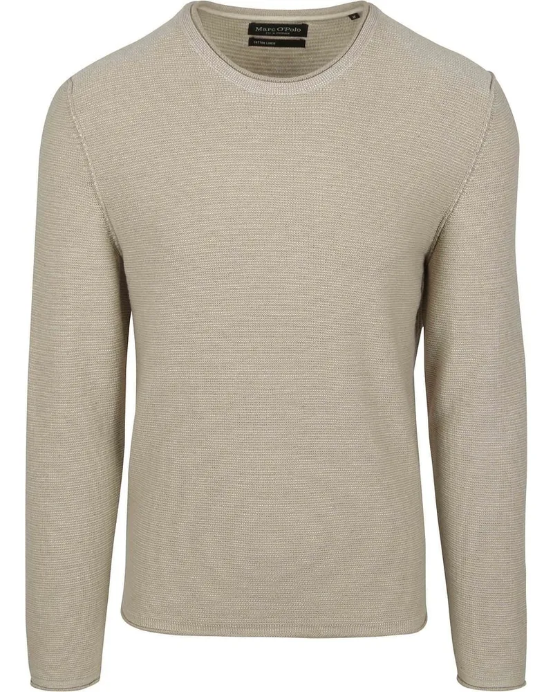 Marc O'Polo Pullover Crewneck Cotton/Linen Gray Silk Wollweiß
