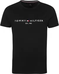 Tommy Hilfiger Logo T-shirt Schwarz Schwarz