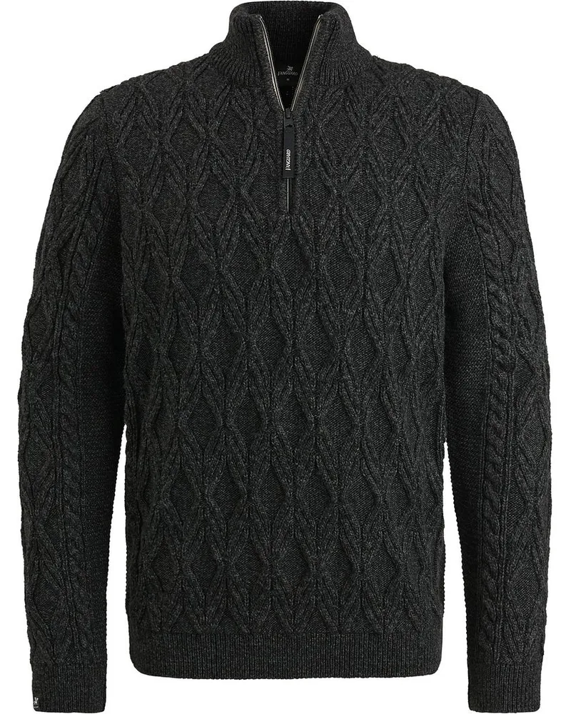 Vanguard Halfzip Pullover Heavy Knit Schwarz Schwarz