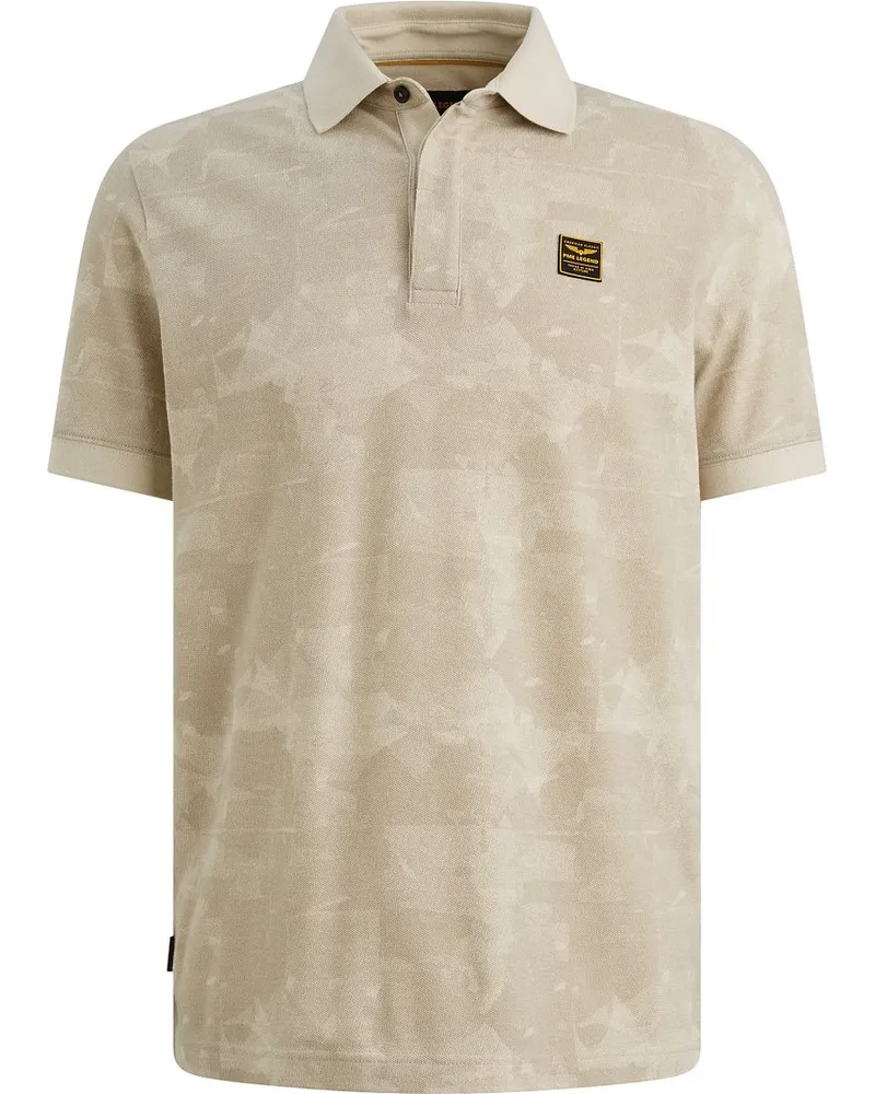 PME Legend Poloshirt Piqué Print Beige Beige