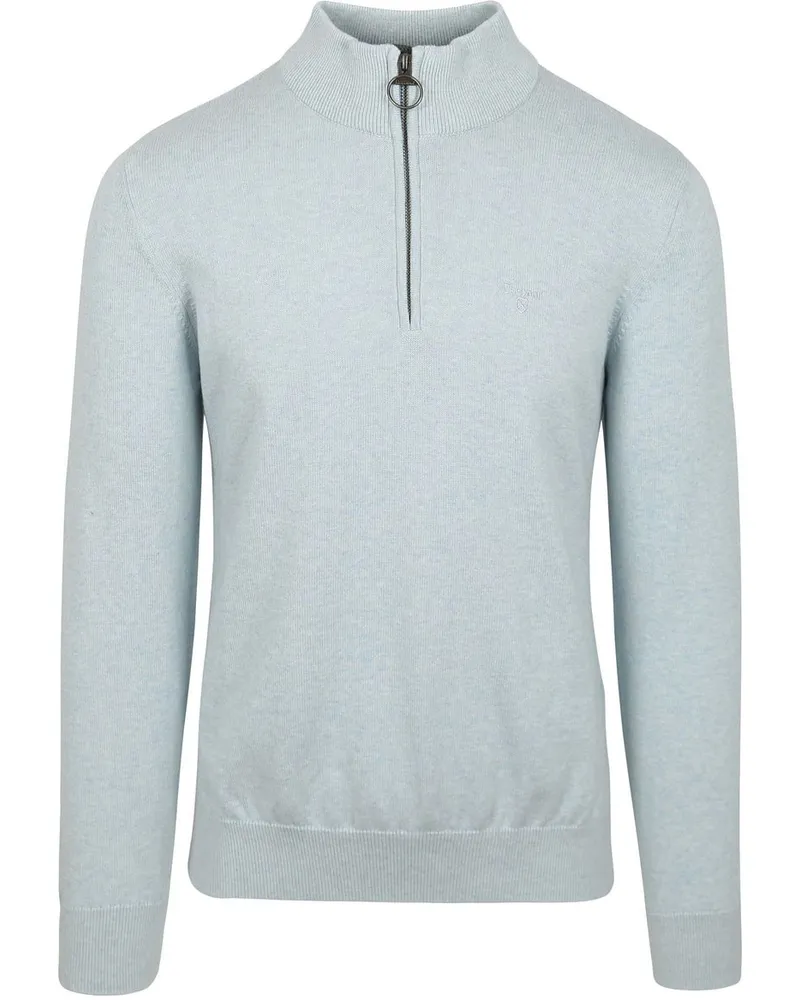 Barbour Half Zip Pullover Hellblau Hellblau