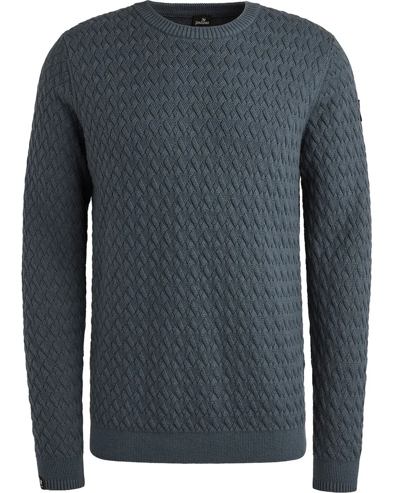 Vanguard Knitted Struktur Pullover Blau Blau