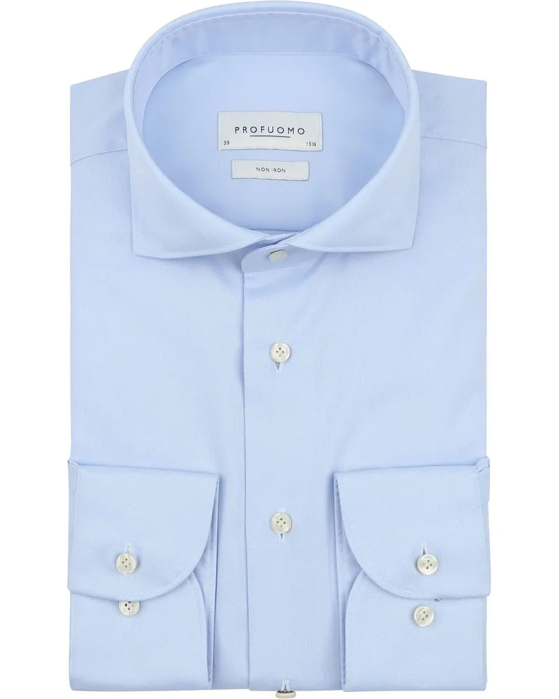 Profuomo Twill Hemd Extra Long Sleeves Hellblau Hellblau