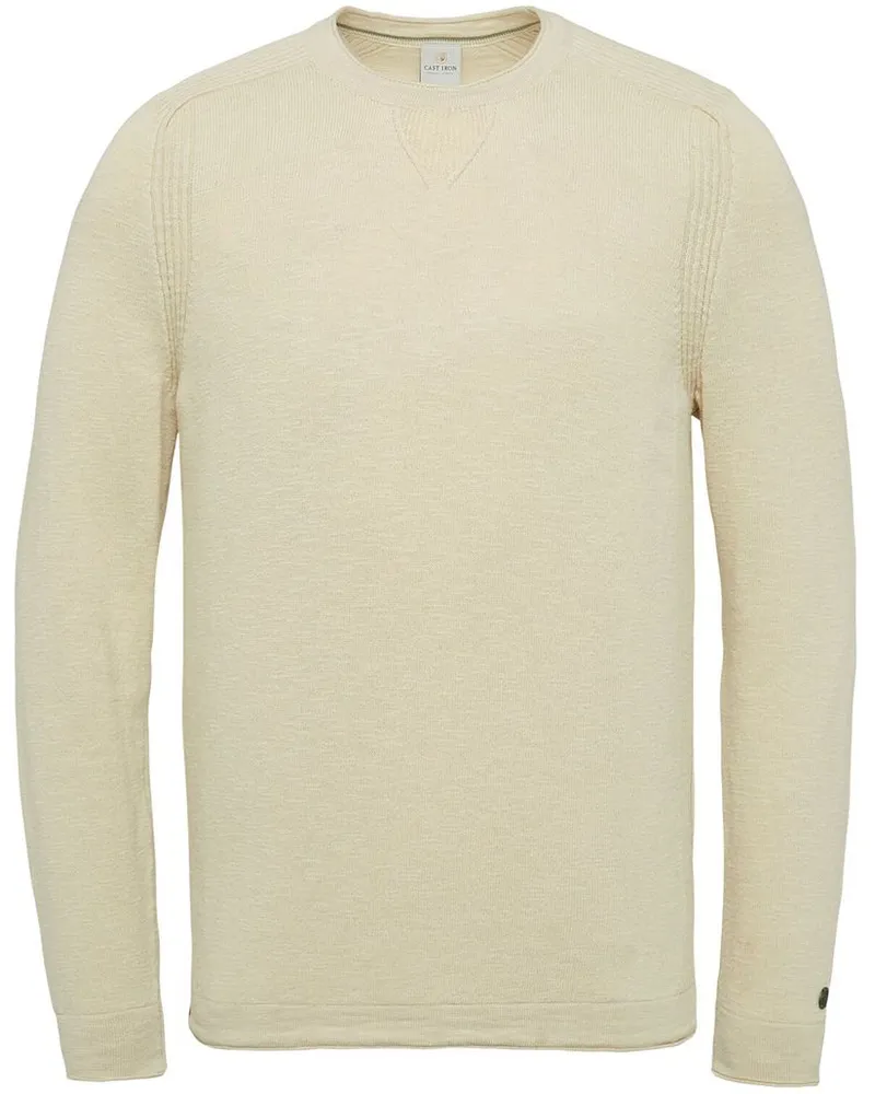 Cast Iron Leinen Pullover Beige Beige