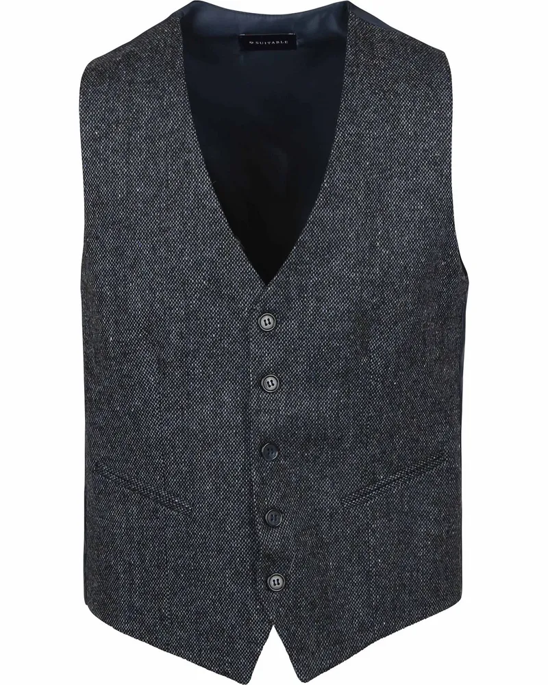 Suitable Weste Birds Eye Navy Dunkelblau
