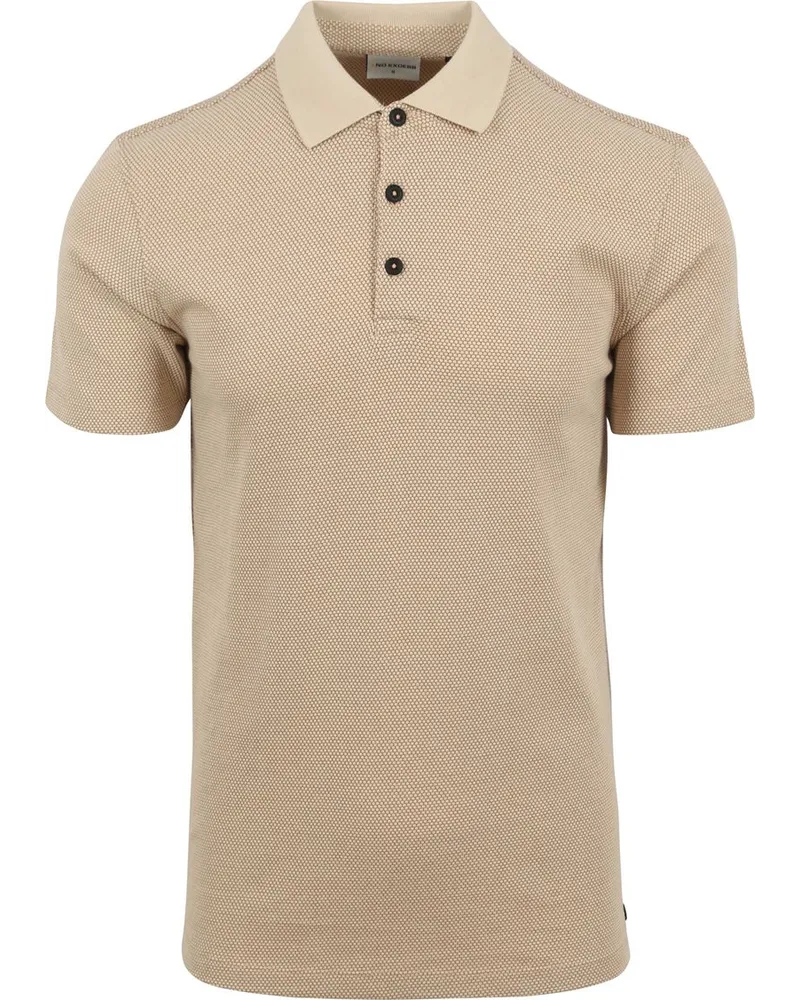 No Excess Poloshirt Struktur Beige Beige