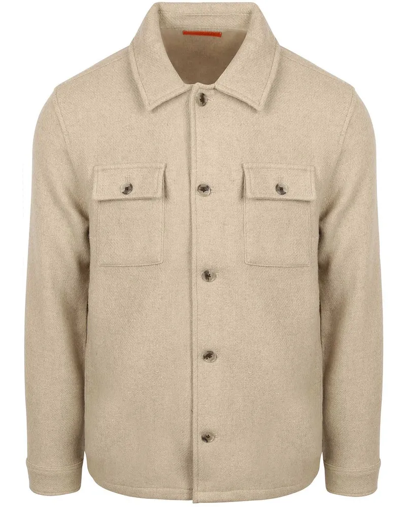 Suitable Overshirt Wool Blend Beige Beige