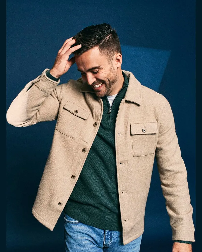 Suitable Overshirt Wool Blend Beige Beige