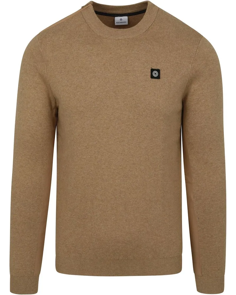 Blue Industry Pullover Beige Reißverschluss