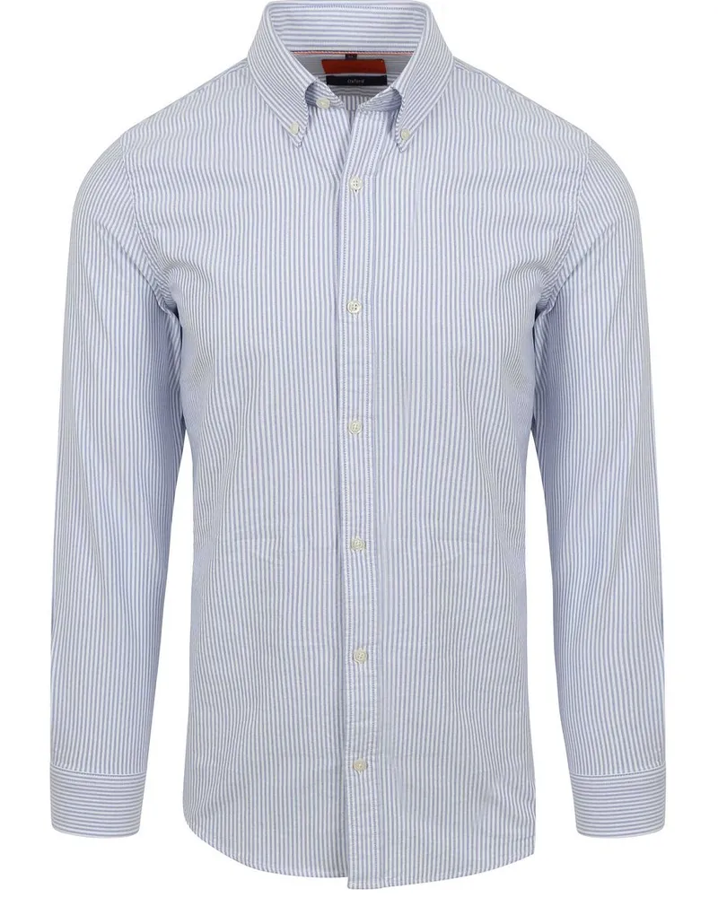 Suitable Hemd Oxford Streifen Hellblau