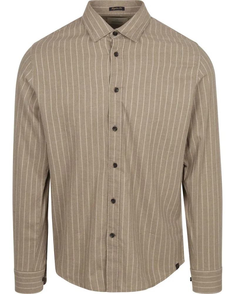 DSTREZZED Hemd Anthony Streifen Beige Beige