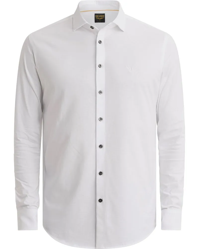 PME Legend Satin Jersey Hemd Weiß Weiß