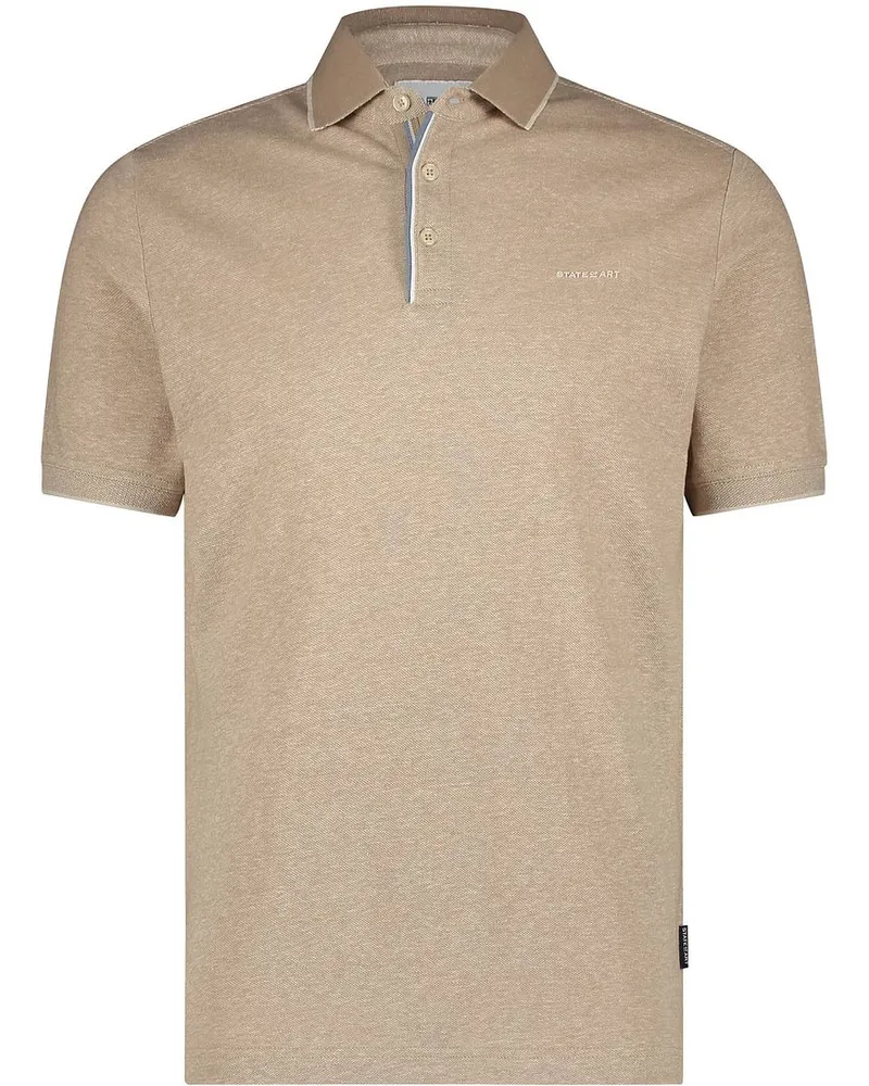 State of Art Polo Oxford Placketdetail Beige Beige