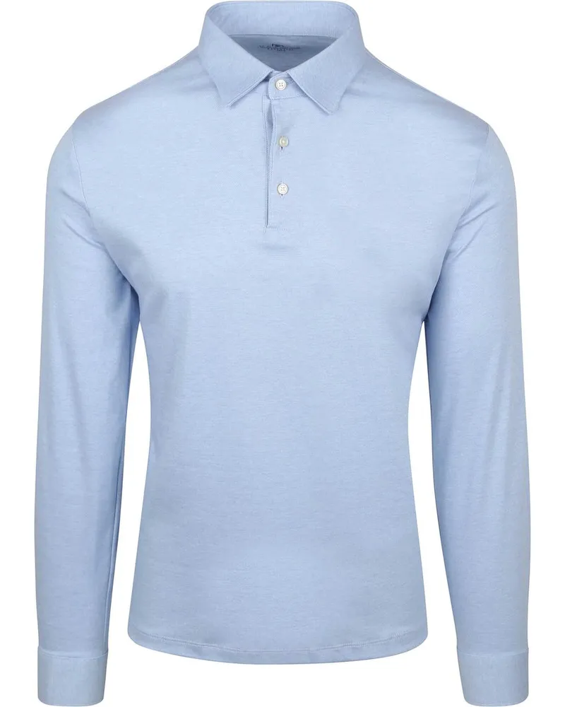 DESOTO Langarm - Longsleeve Poloshirt Essential Hellblau Hellblau
