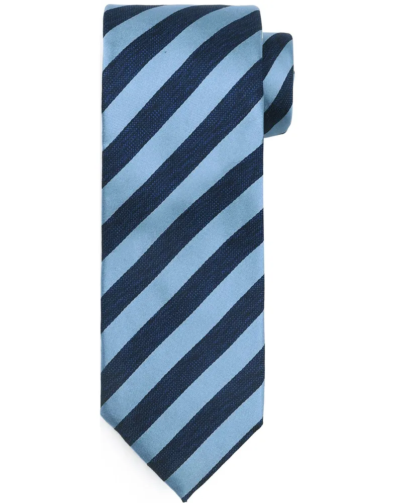 Suitable Krawatte Seide Streif Indigo Blau