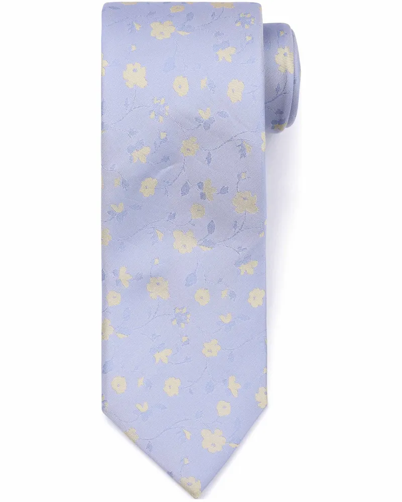 Suitable Krawatte Seide Blumen Beige Beige