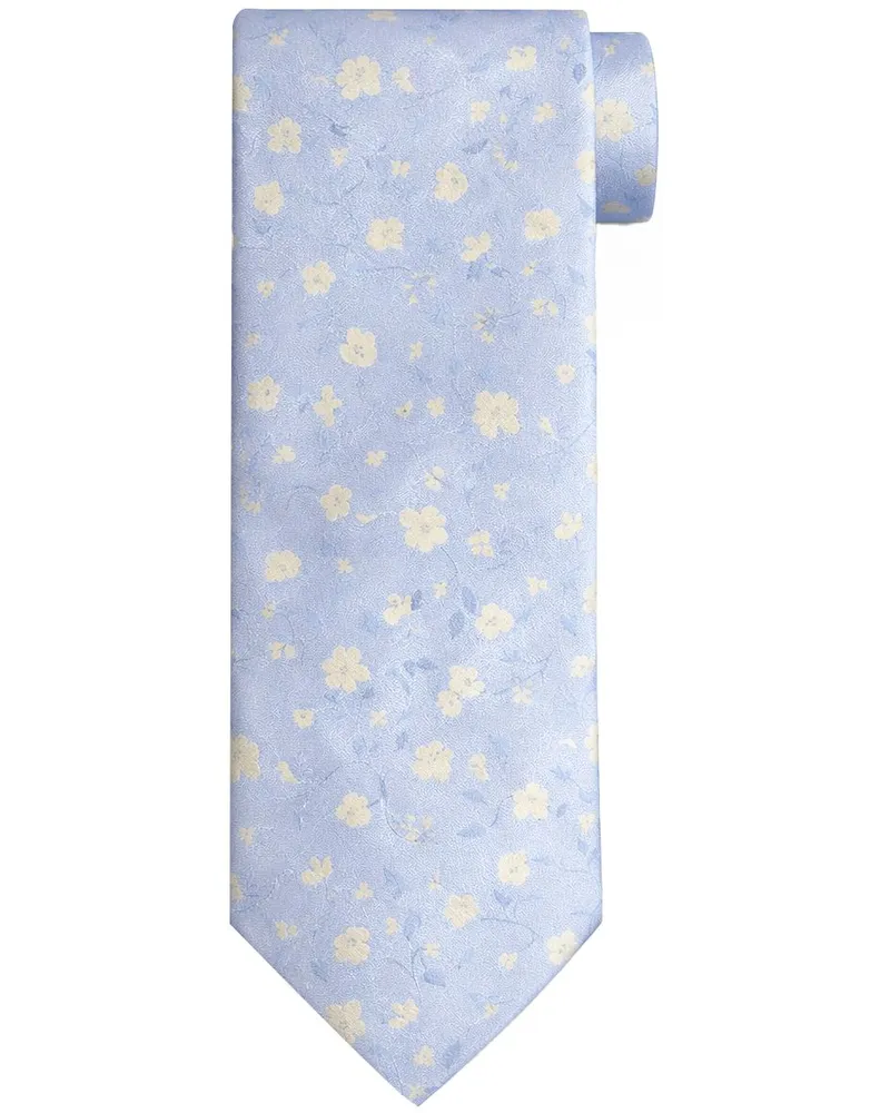 Suitable Krawatte Seide Blumen Beige Beige