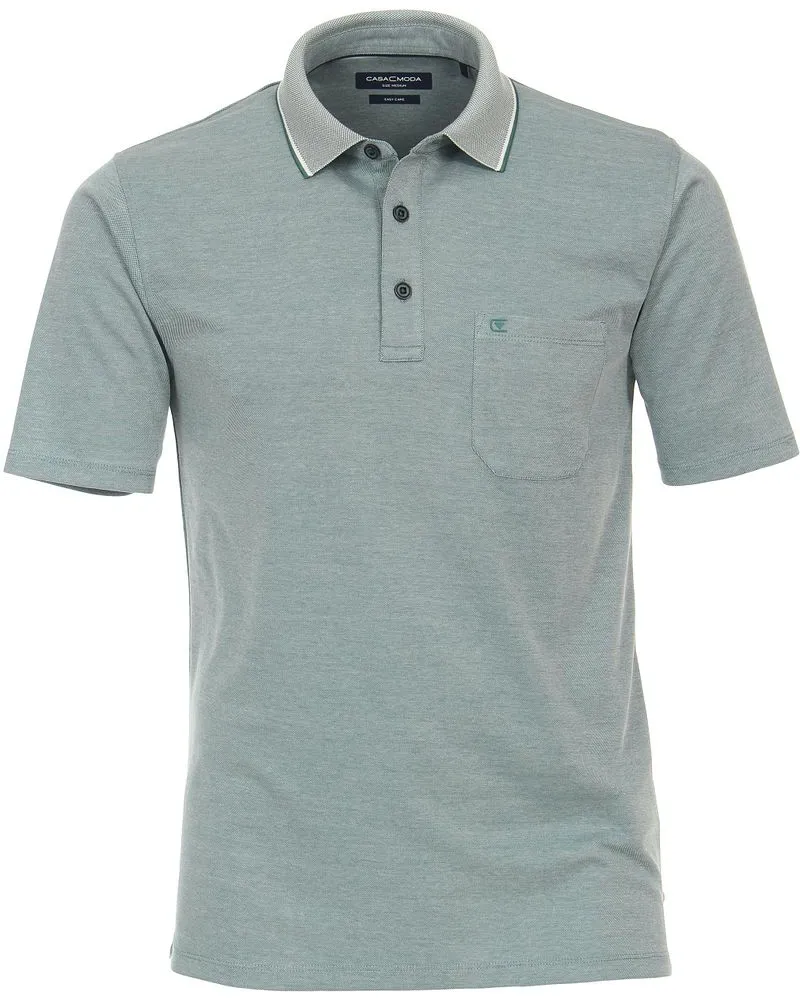 CasaModa Poloshirt Stretch Melange Hellgrün Grün