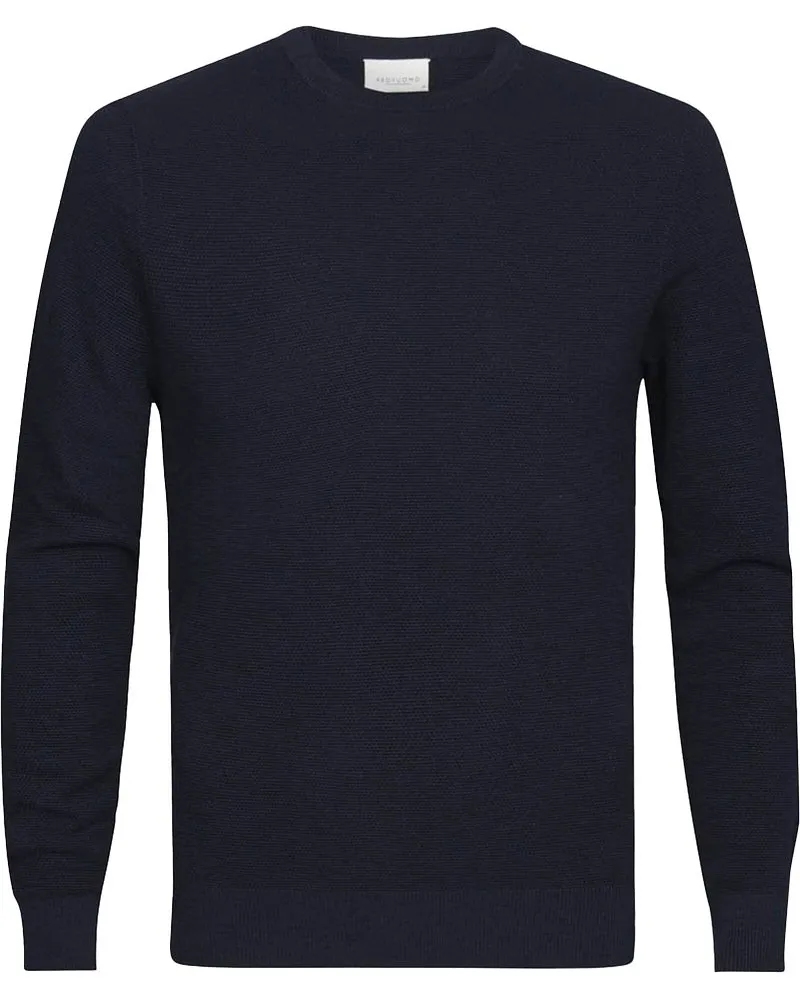 Profuomo O-Neck Pullover Navy Blau