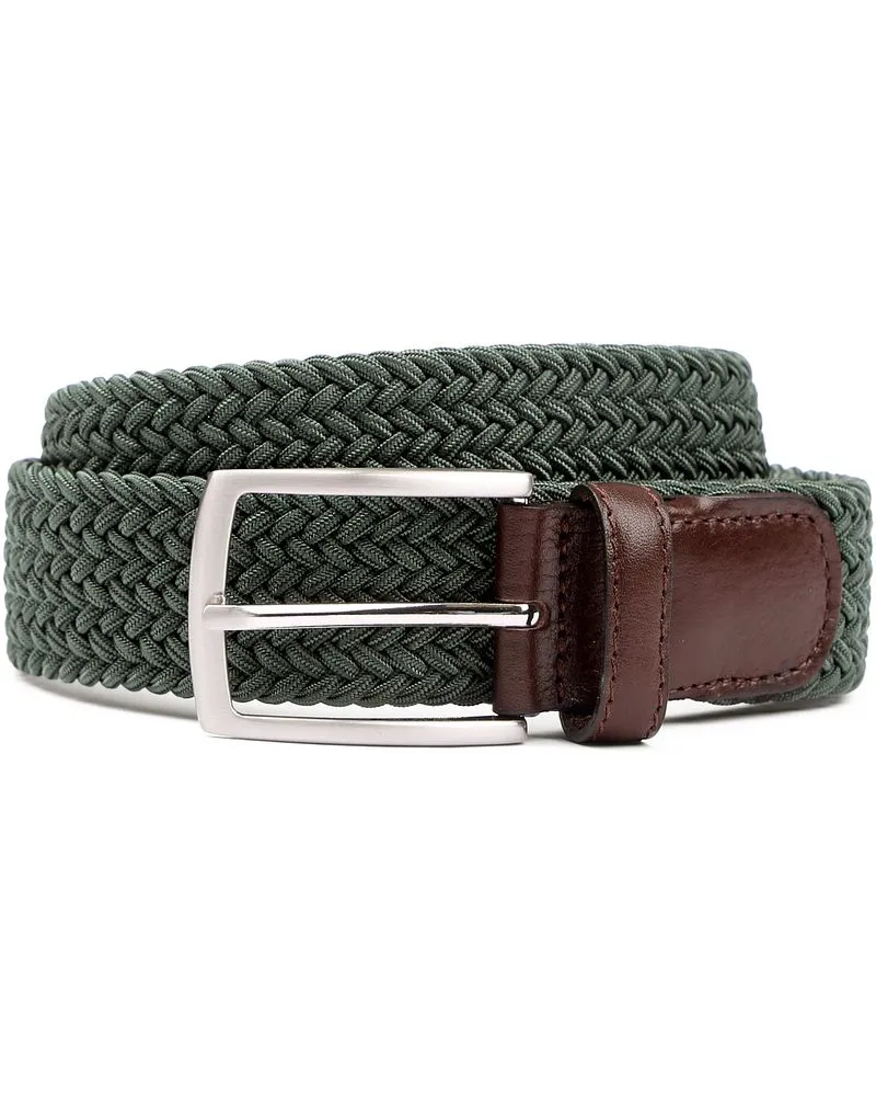 Profuomo Geflochtener Gürtel Grün Grün
