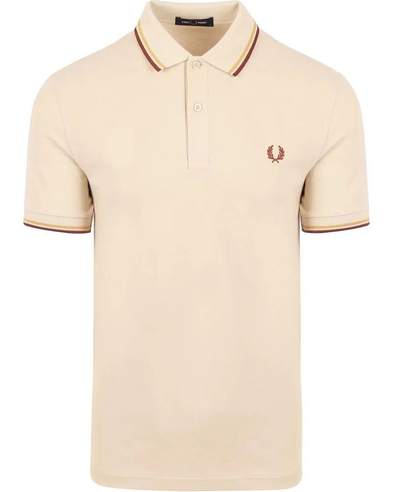 Fred Perry Polo Twin Tipped M3600 Ecru Wollweiß