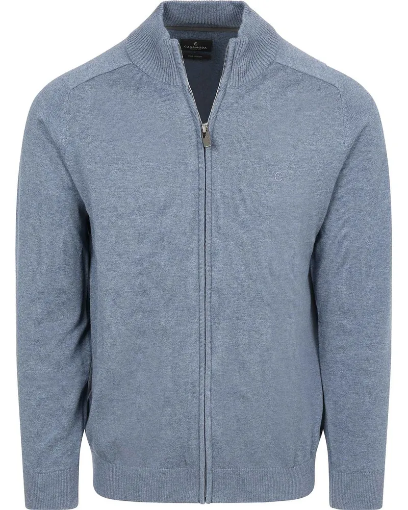 CasaModa Strickjacke Zip Indigo Blau