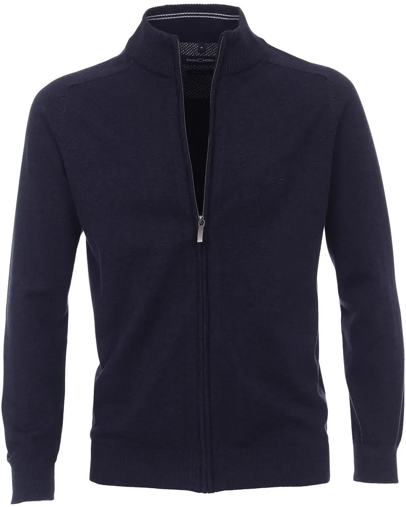 CasaModa Strickjacke Zip Indigo Blau