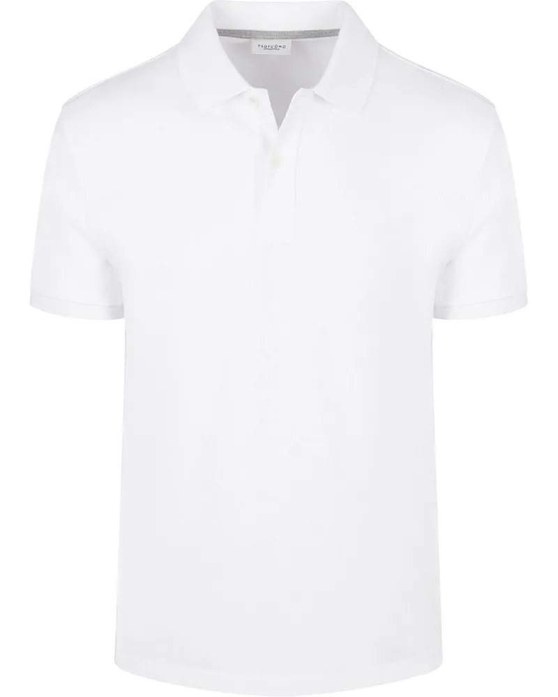 Profuomo Piqué Poloshirt Weiß Weiß