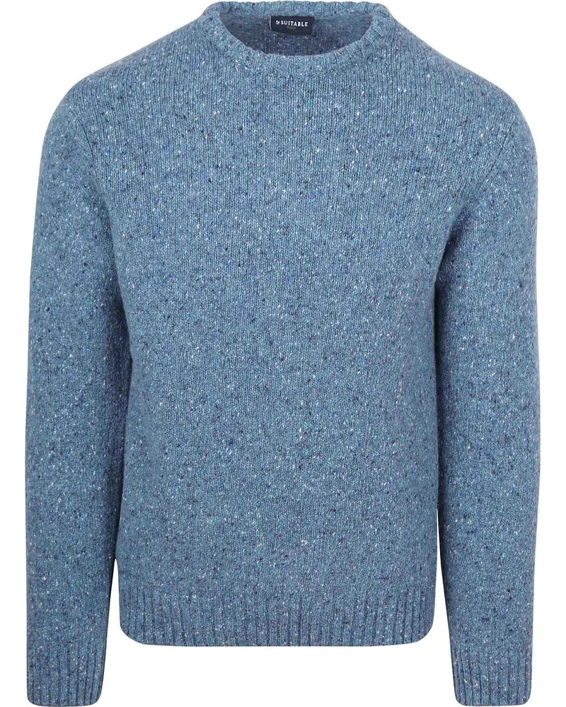 Suitable Pullover Donnegal Tweed Eco Wool Blau Blau