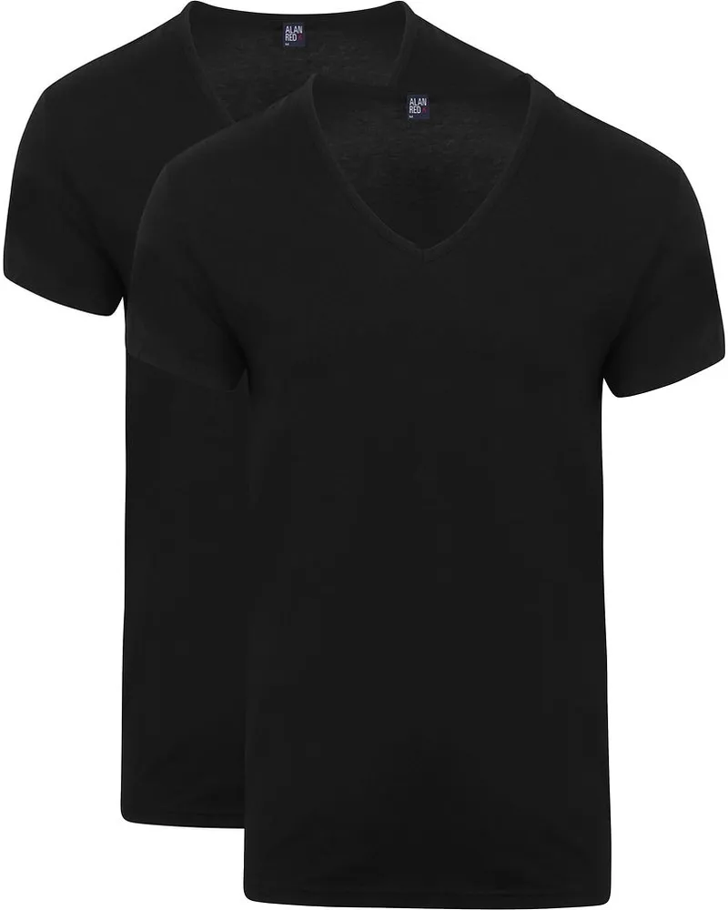 Alan Red V-Hals Dean T-Shirt (2Pack) Schwarz Schwarz