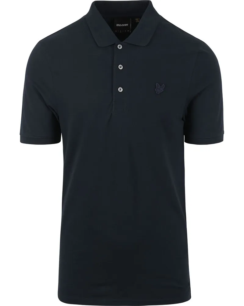 Lyle & Scott Tonal Eagle Poloshirt Navy Blau