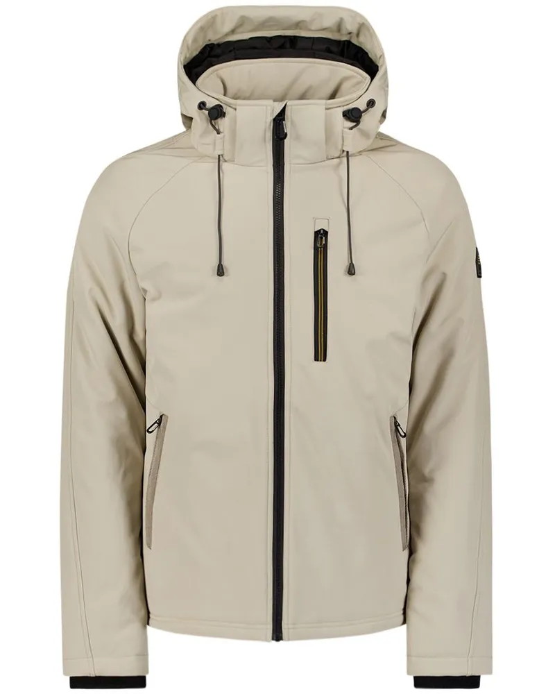No Excess Jacke Softshell Stone Grau