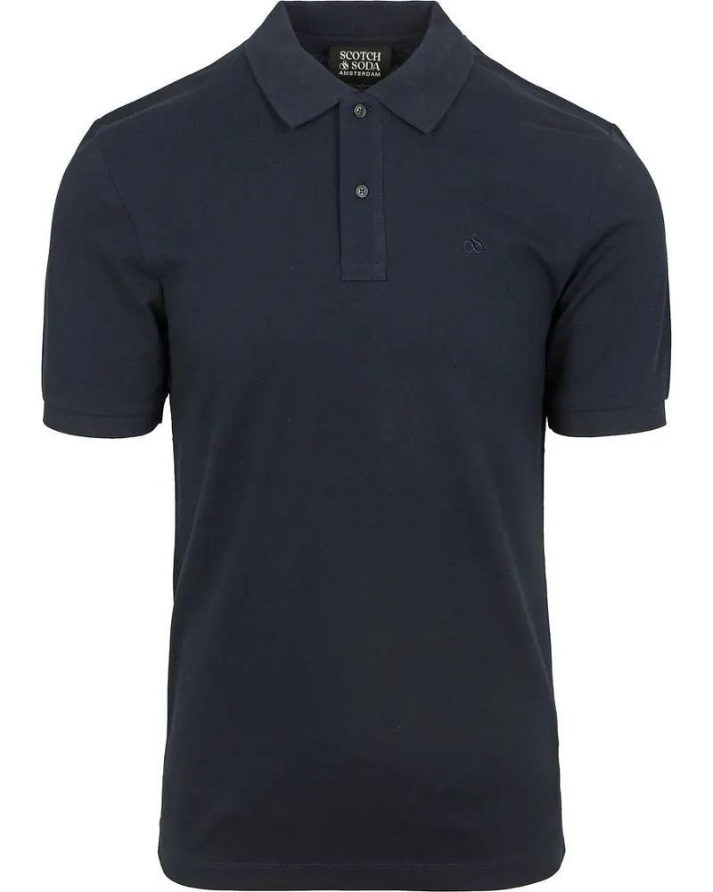 Scotch&Soda Core Piqué Poloshirt Navy Dunkelblau