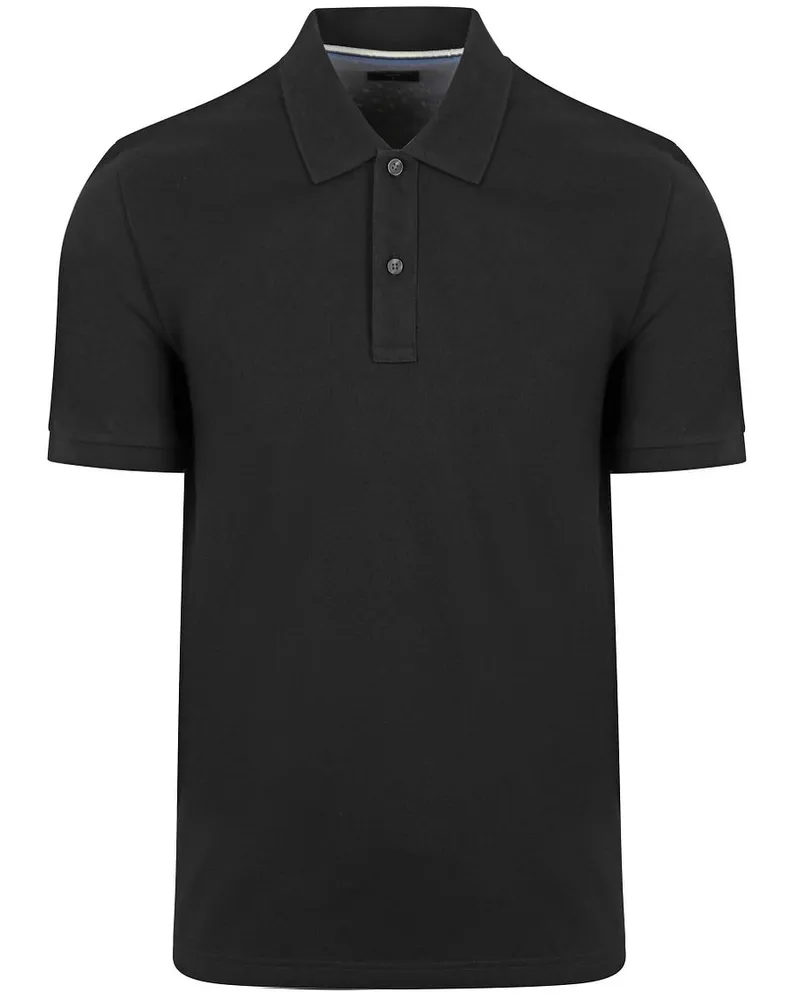 Olymp Poloshirt Piqué Schwarz Schwarz