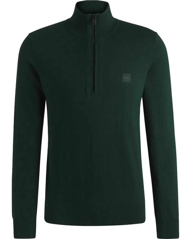 HUGO BOSS Kanobix Half Zip Pullover Dunkelgrün Dunkelgrün